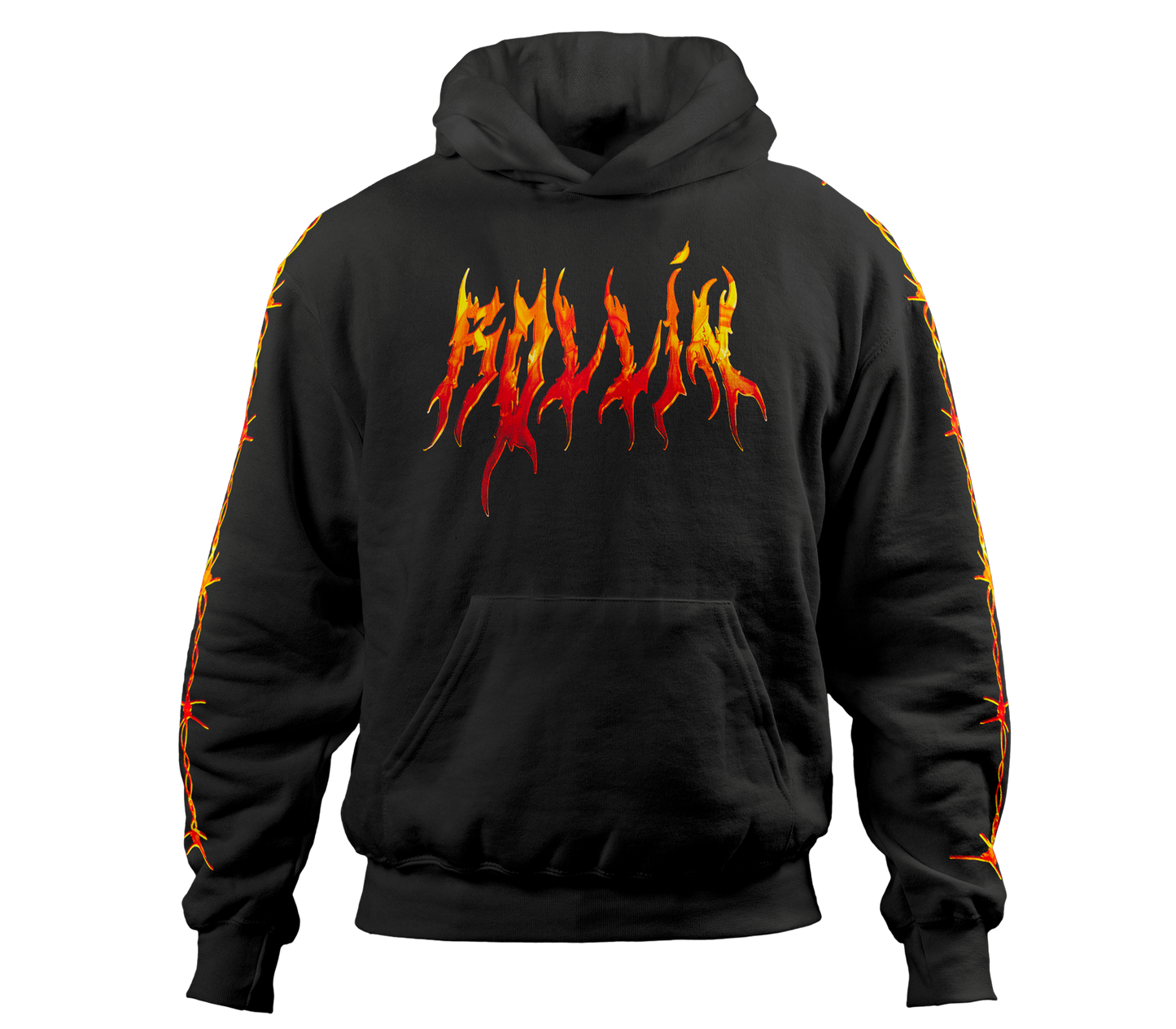 HOODIE "ROLLIN INFERNO" BLACK